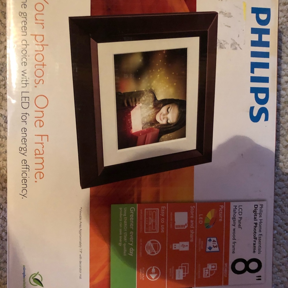 Phillips SPF3482/G7 8″ Digital Picture Frame NIB